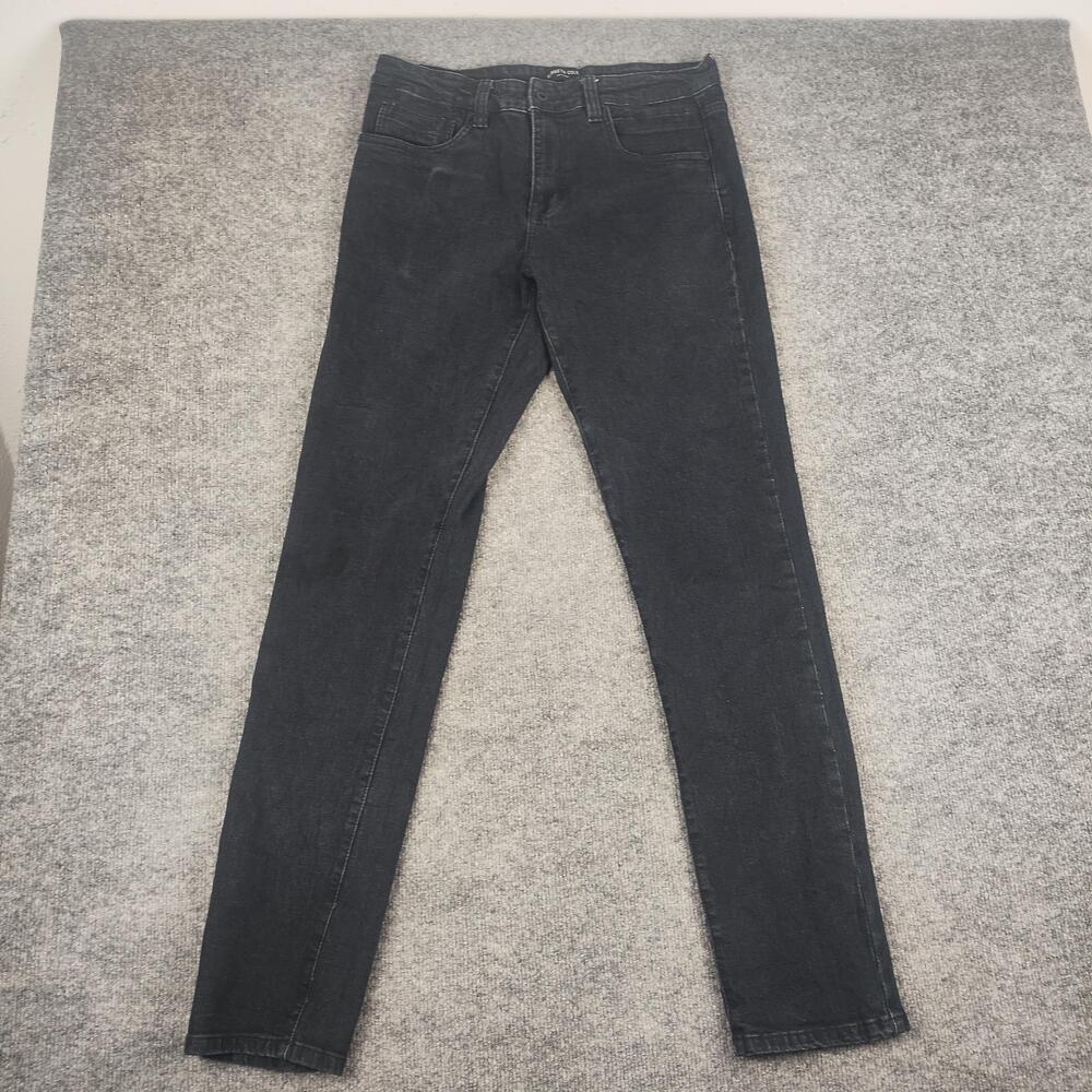 Kenneth Cole Straight Fit Jeans Mens 32x34 Gray Dark Wash Straight Denim Pants